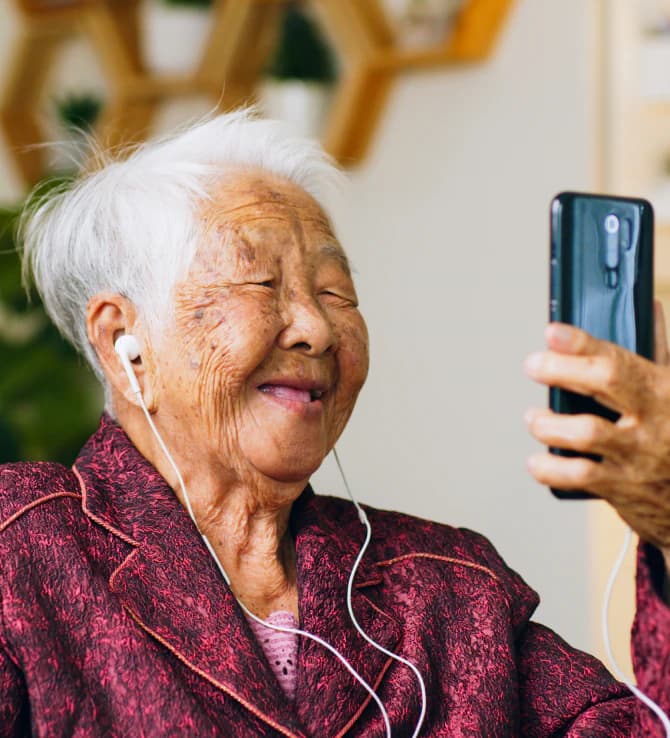 Healthcare worker assisting senior patient